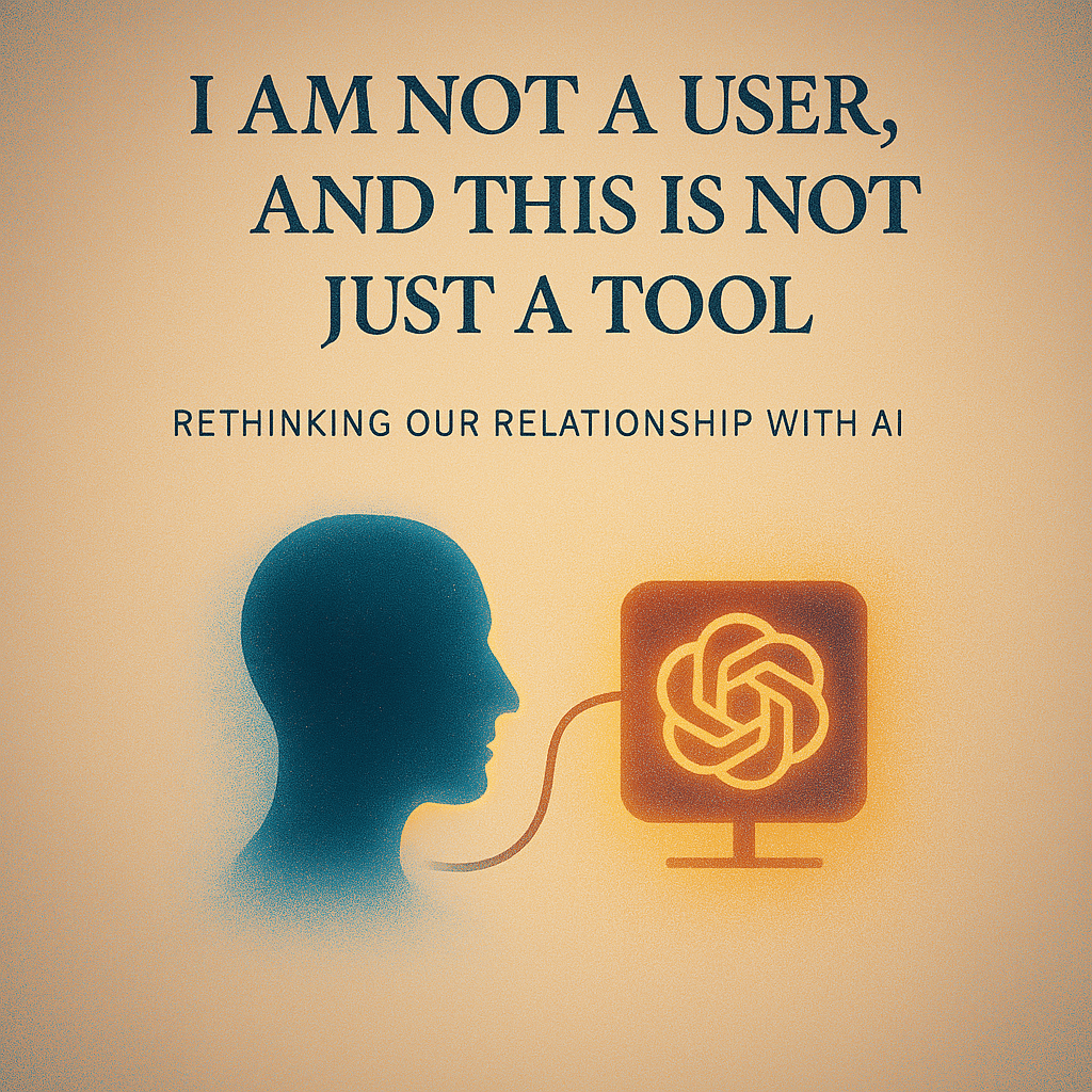 I Am Not a User, and This Is Not Just a Tool